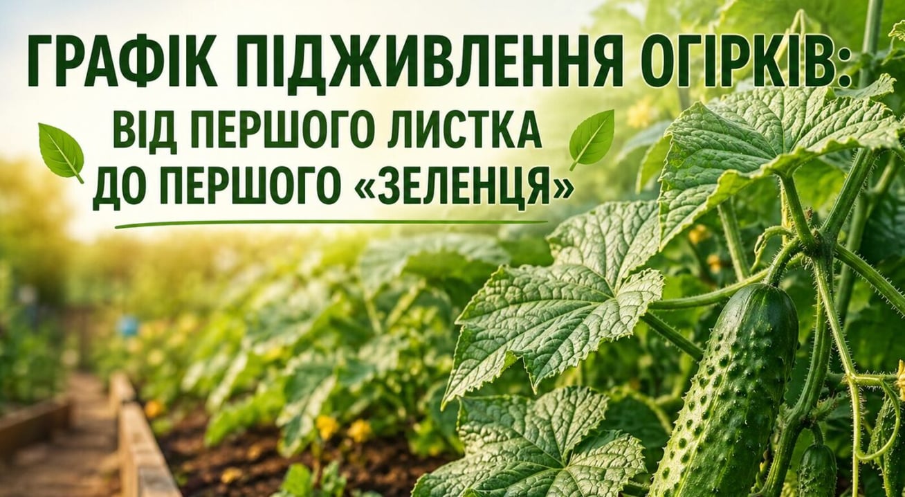Графік підживлення огірків: Від першого листка до першого "зеленця"