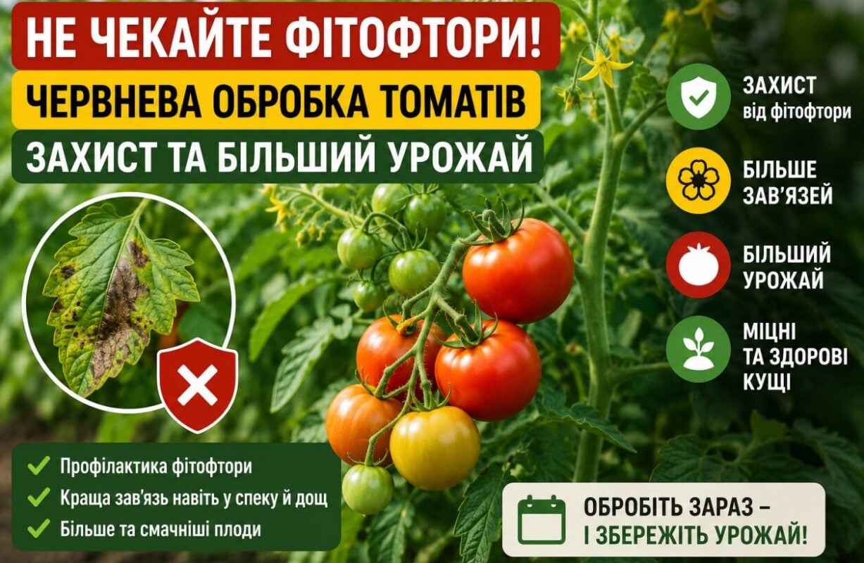 Не чекайте фітофтори: ця червнева обробка рятує томати та збільшує врожай.