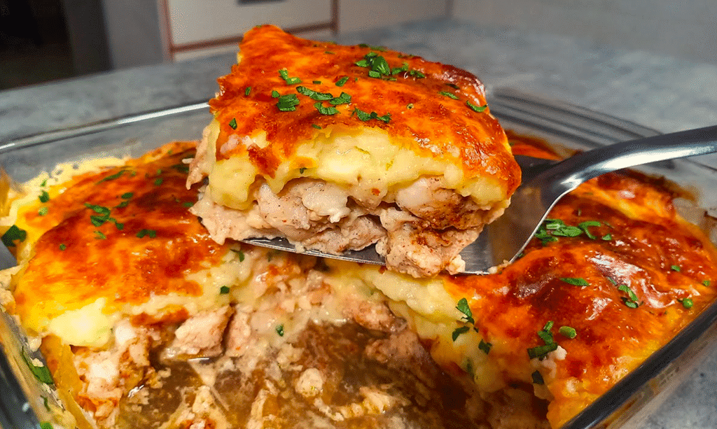 Смакота в духовці простіше простого! Соковита “Куряча” запіканка під Сирною скоринкою!