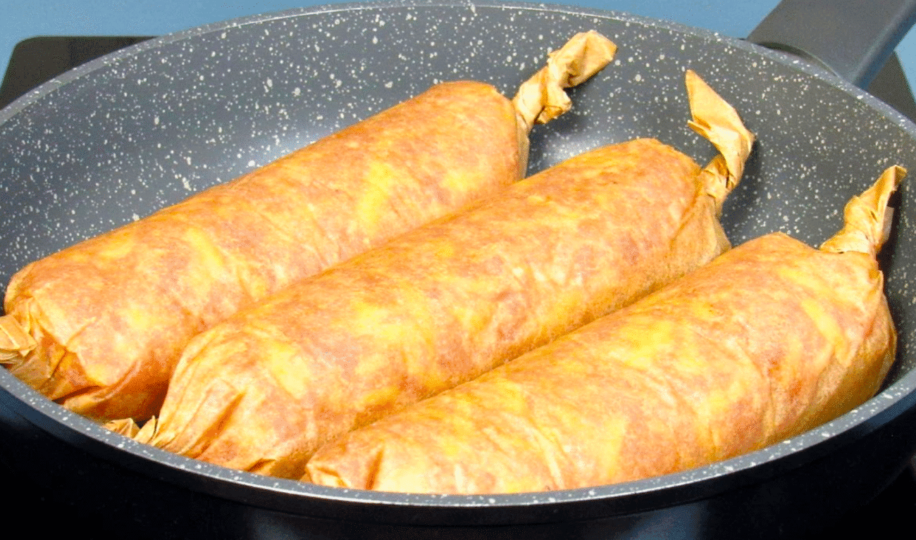 За 15 Хвилин готую М'ясний рулету пергаменті на сковороді! І духовка не потрібна! Вечеря нашвидкуруч