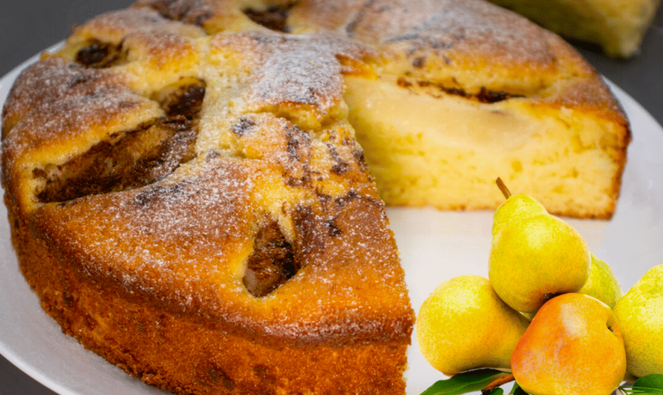 Лінивий Грушевий пиріг з доступних продуктів! Рецепт для "зайнятих" господинь