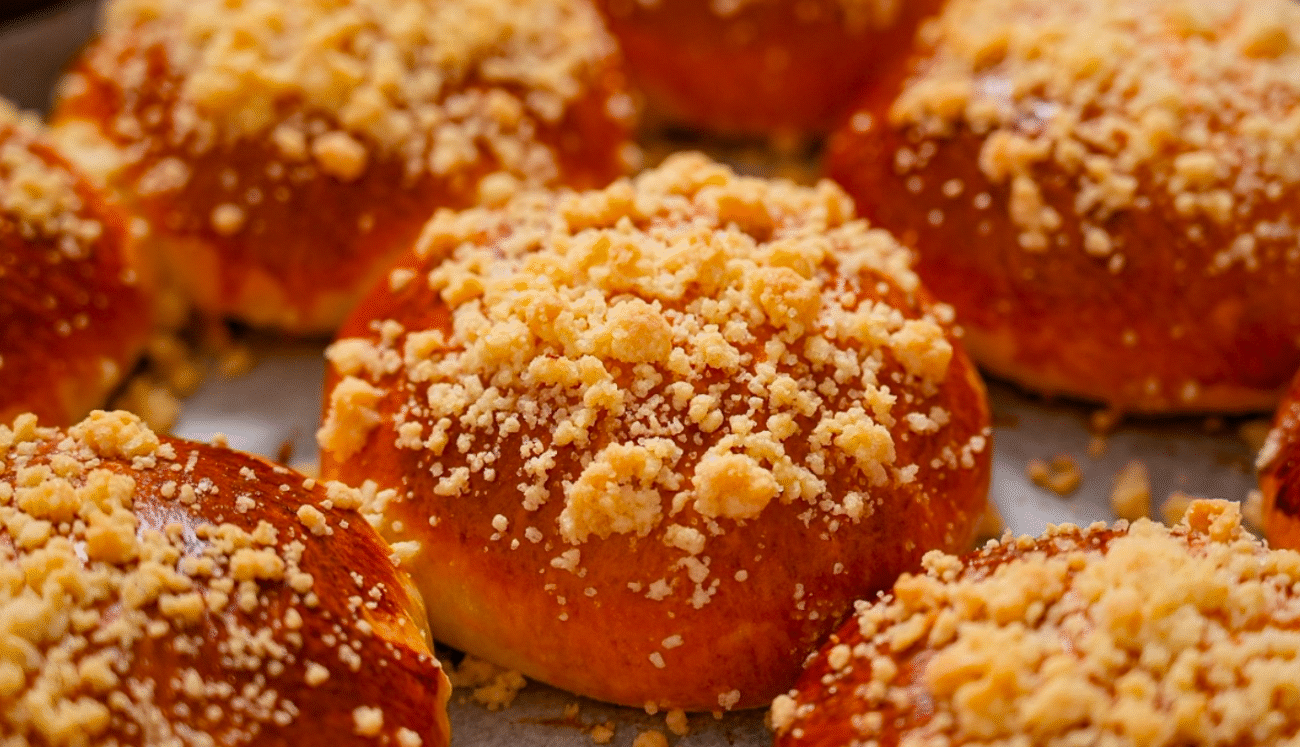 Булочки, Як пух! Нереально смачні булочки з начинкою та хрустким штрейзелем! Пенсіонери їх обожнюють