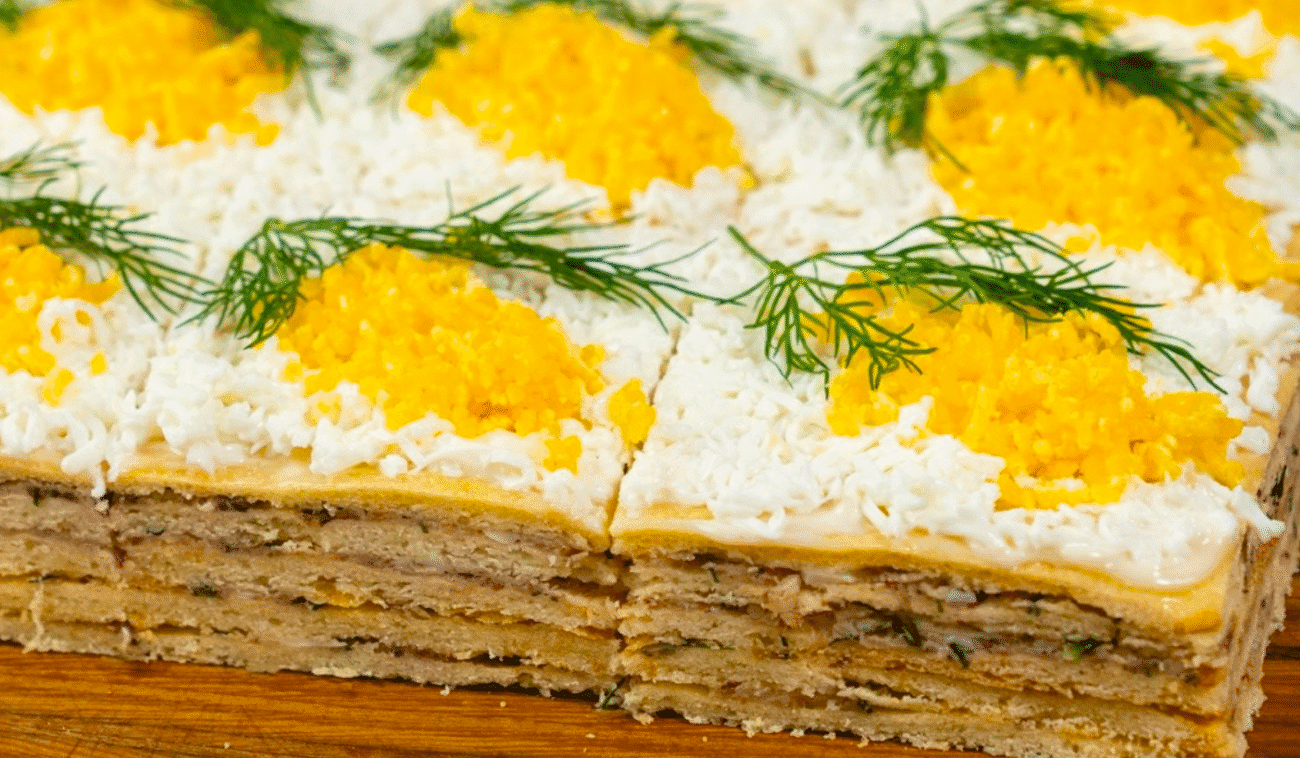 5 кроків до ідеальної закуски на Новий рік 2026! Тістечка “Мімоза” - ніжні, ситні і святкові