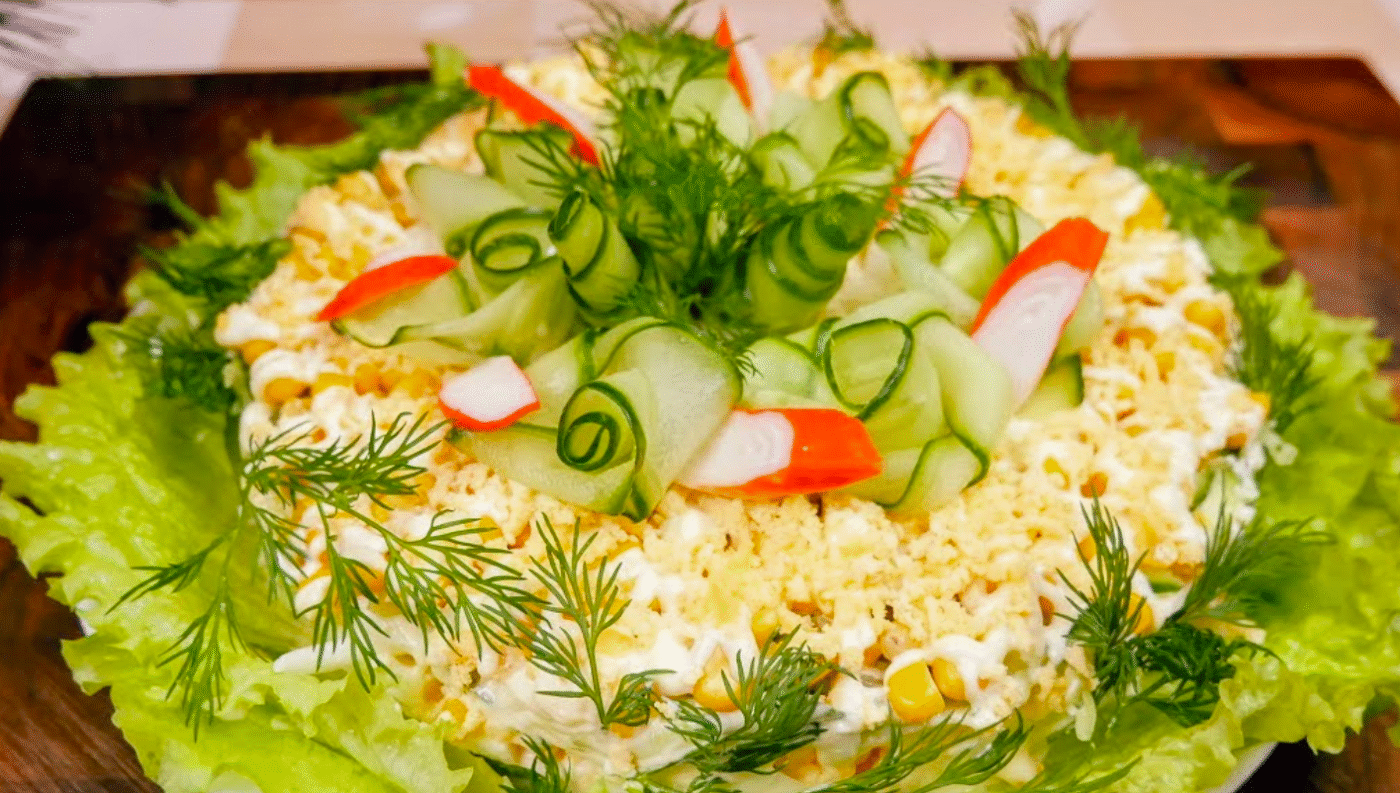 Новинка 2026: Новорічний Крабовий салат - завжди з'їдають першим і до останньої дрібки!