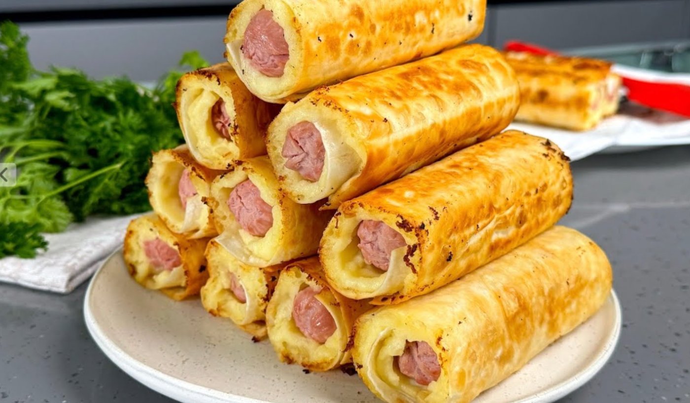 Раз, два і готово! Моментальні Пиріжки з лаваша без метушні "Сосиска в картоплі"