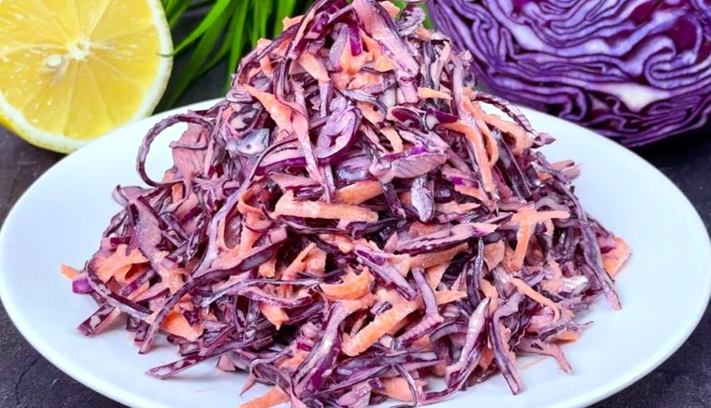 Хрумкий салат з червоної капусти за 10 хвилин! Просто смачний рецепт на кожен день