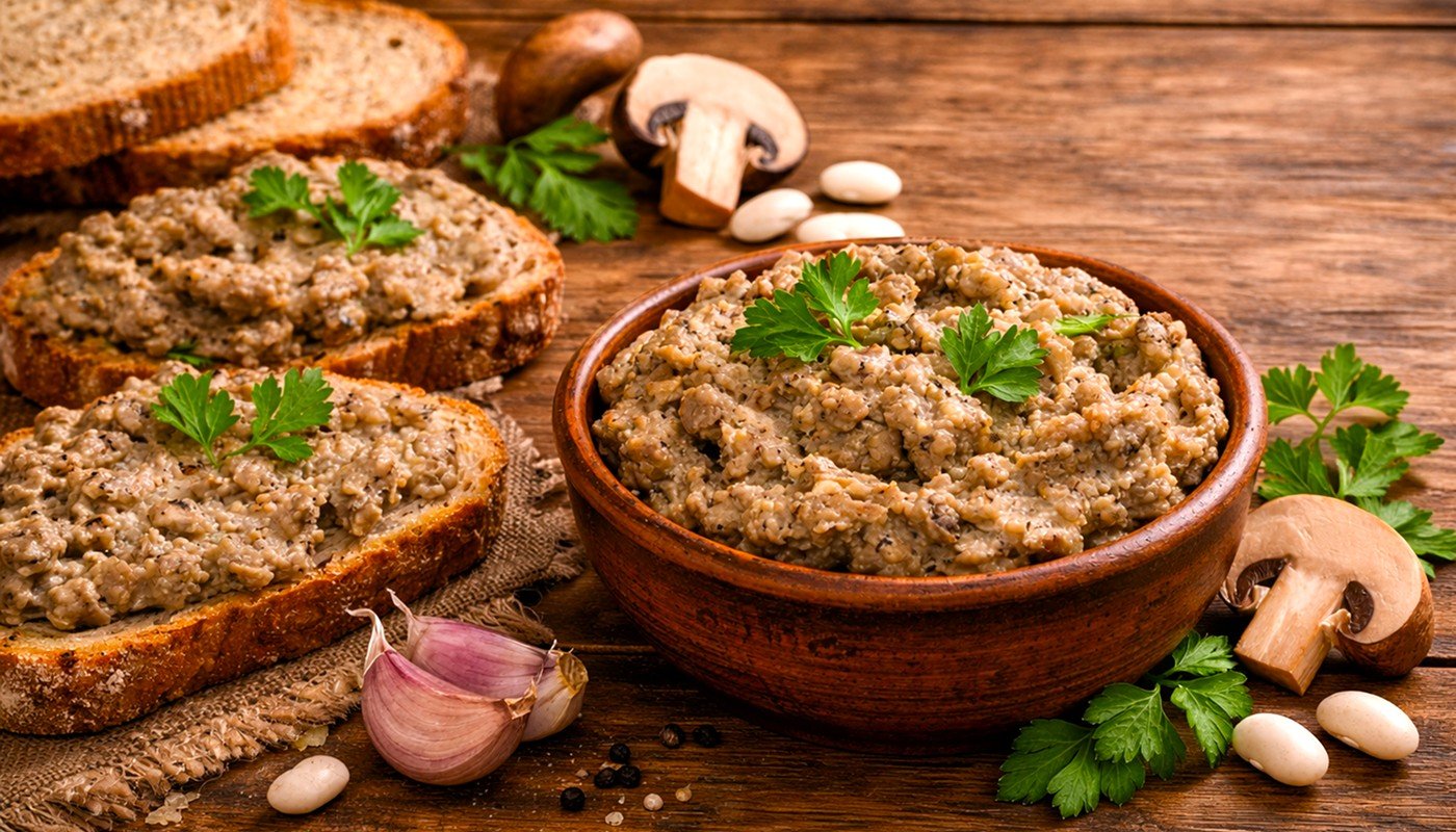 Пісний паштет з квасолі та грибів за 15 хвилин — бюджетно, ситно і дуже смачно