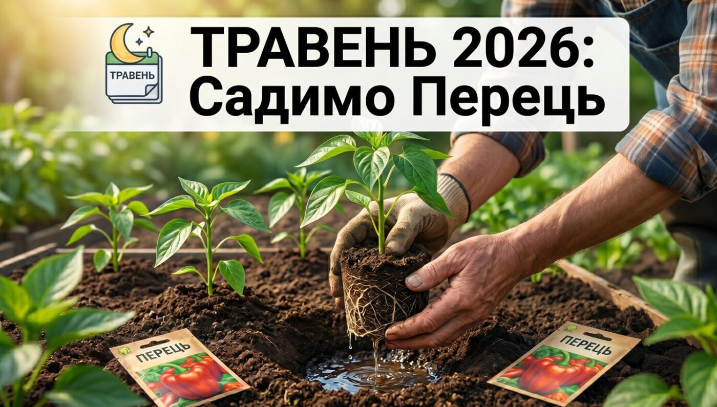 Місячний календар 2026: подивіться, у які дні травня Перець "приживеться" за одну ніч