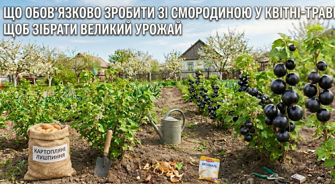 Що обов’язково зробити зі Смородиною у квітні-травні, щоб зібрати великий урожай