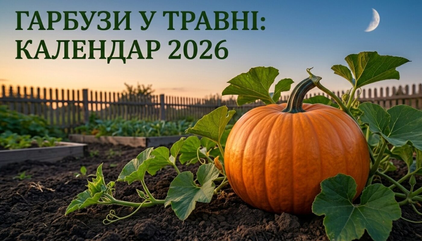 Місячний календар посадки гарбузів на травень 2026: Робочий графік господаря