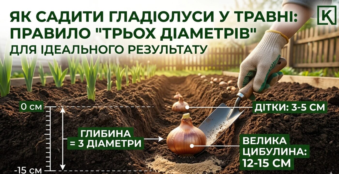 Як садити гладіолуси у травні: Правило "Трьох діаметрів" для ідеального результату