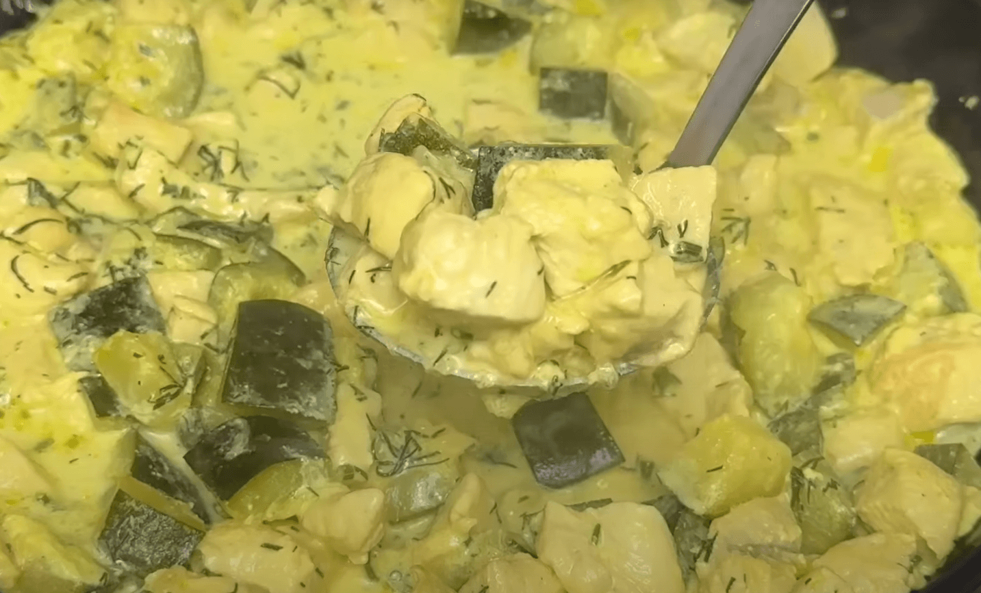 кабачки з курячим філе