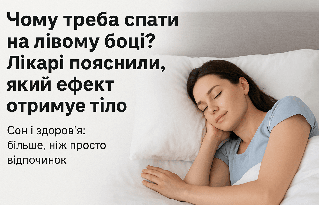 Чому треба спати на лівому боці? Лікарі пояснили, який ефект отримує тіло