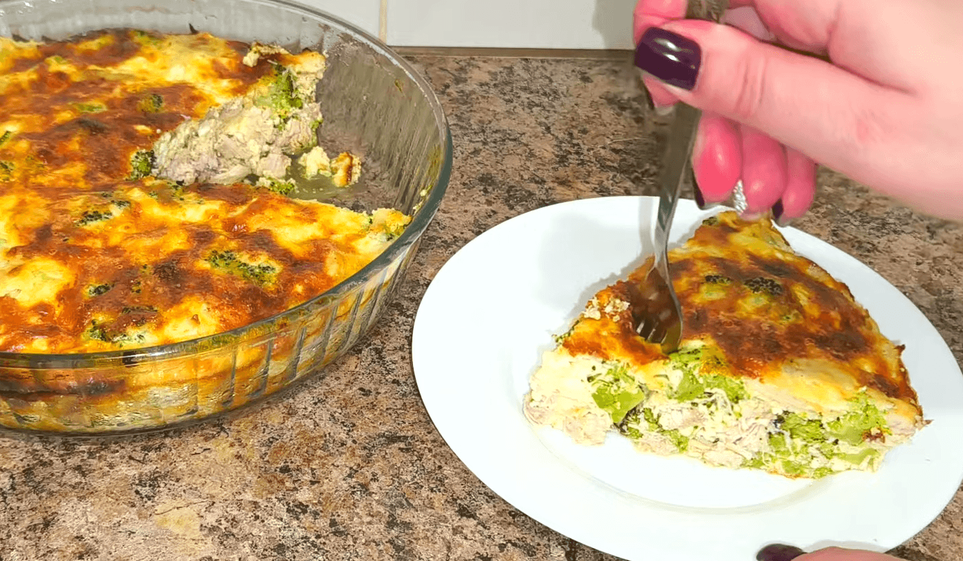 запіканка з куркою та броколі