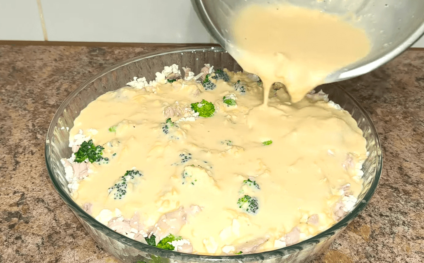запіканка з куркою та броколі