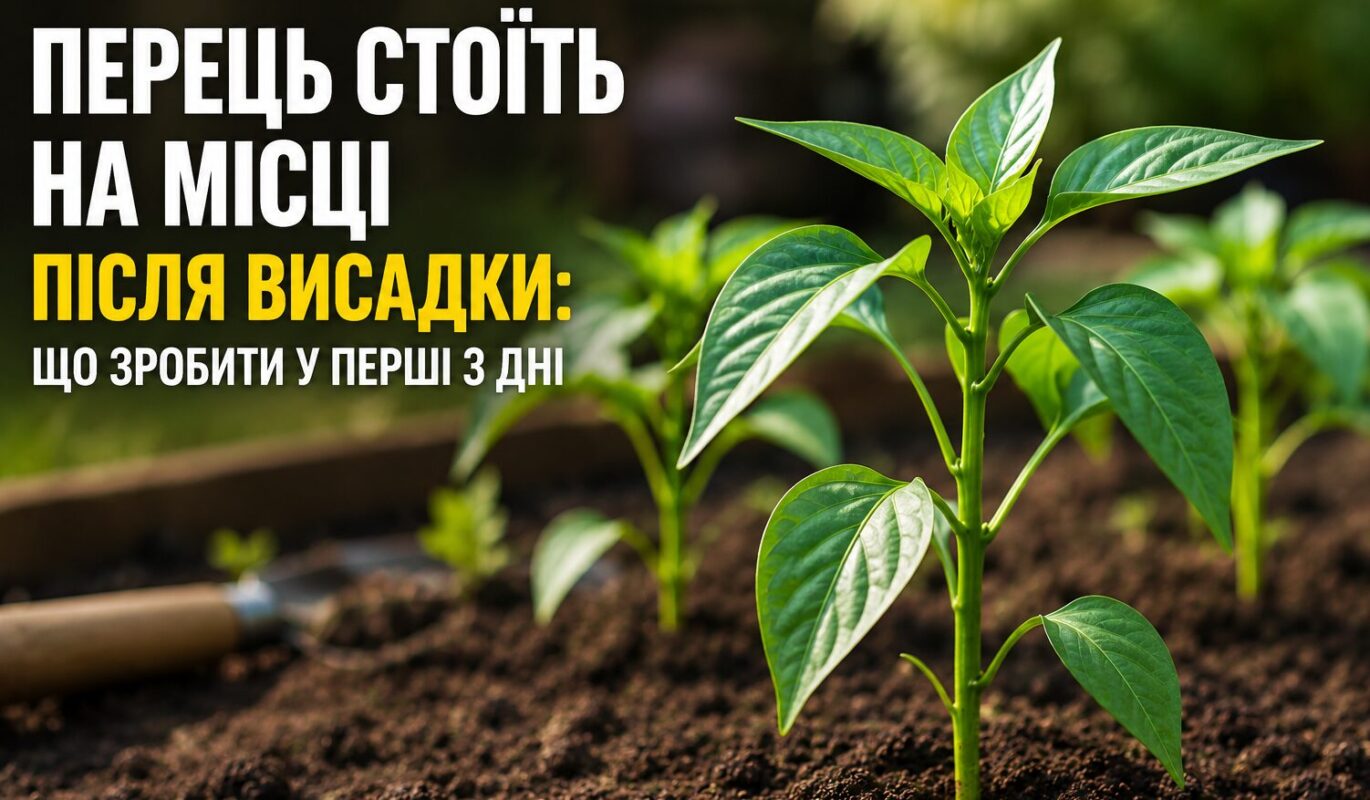 Перець стоїть на місці після висадки? Зробіть це у перші 3 дні