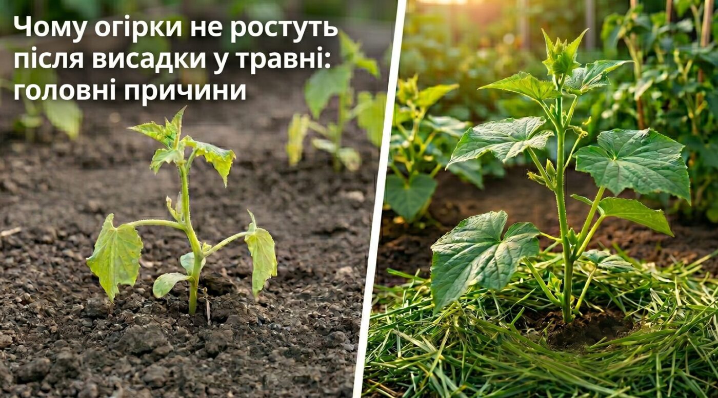 Чому огірки не ростуть після висадки у травні: головні причини