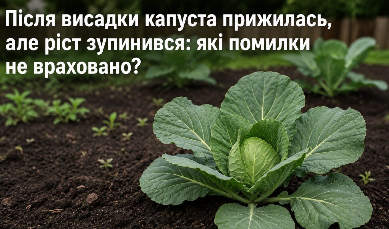 Після висадки капуста прижилась, але ріст зупинився: які помилки не враховано?
