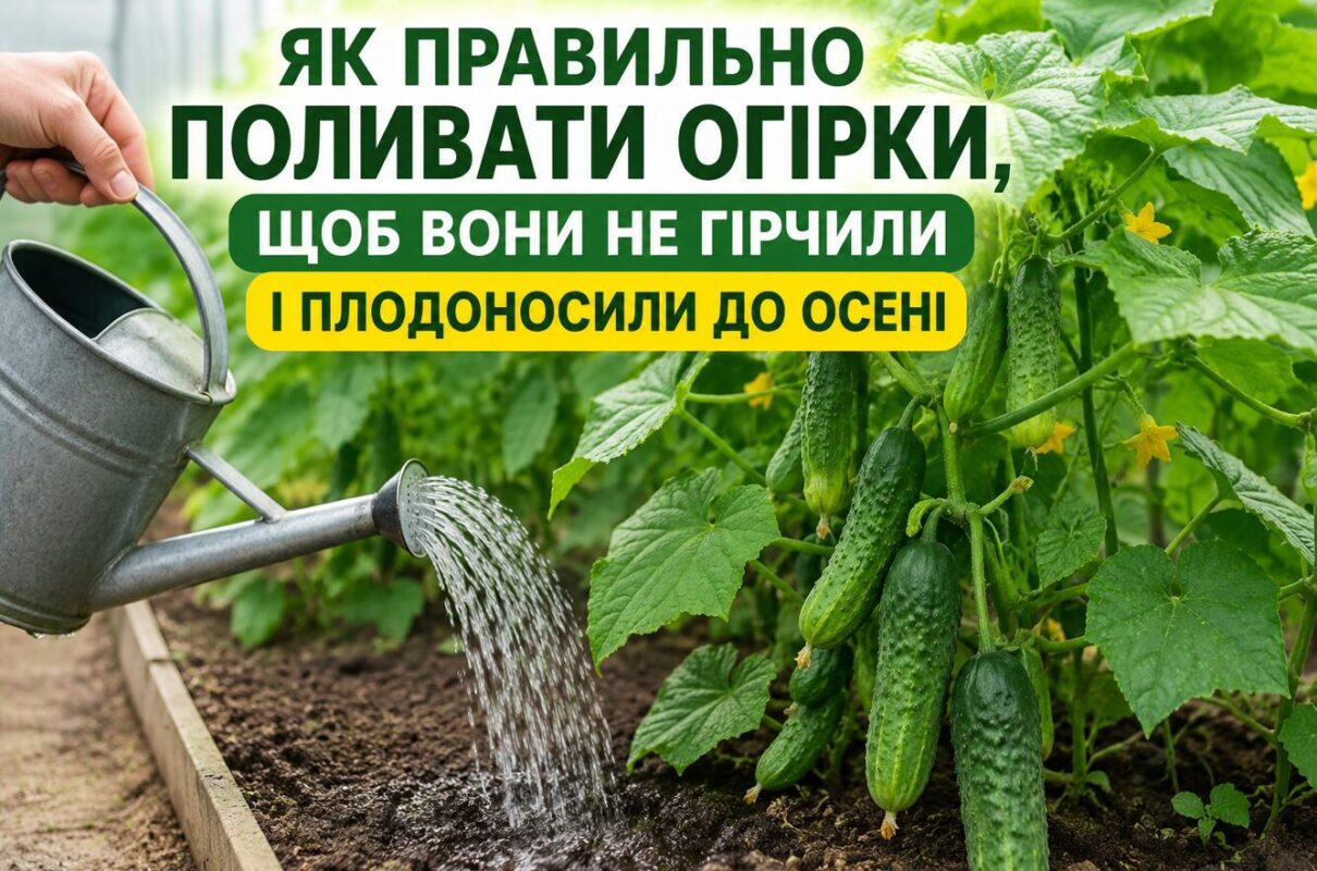 Як правильно поливати огірки, щоб вони не гірчили і плодоносили до осені