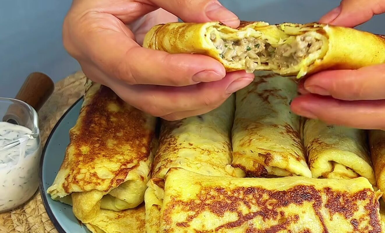 кабачкові млинці з начинкою рецепт