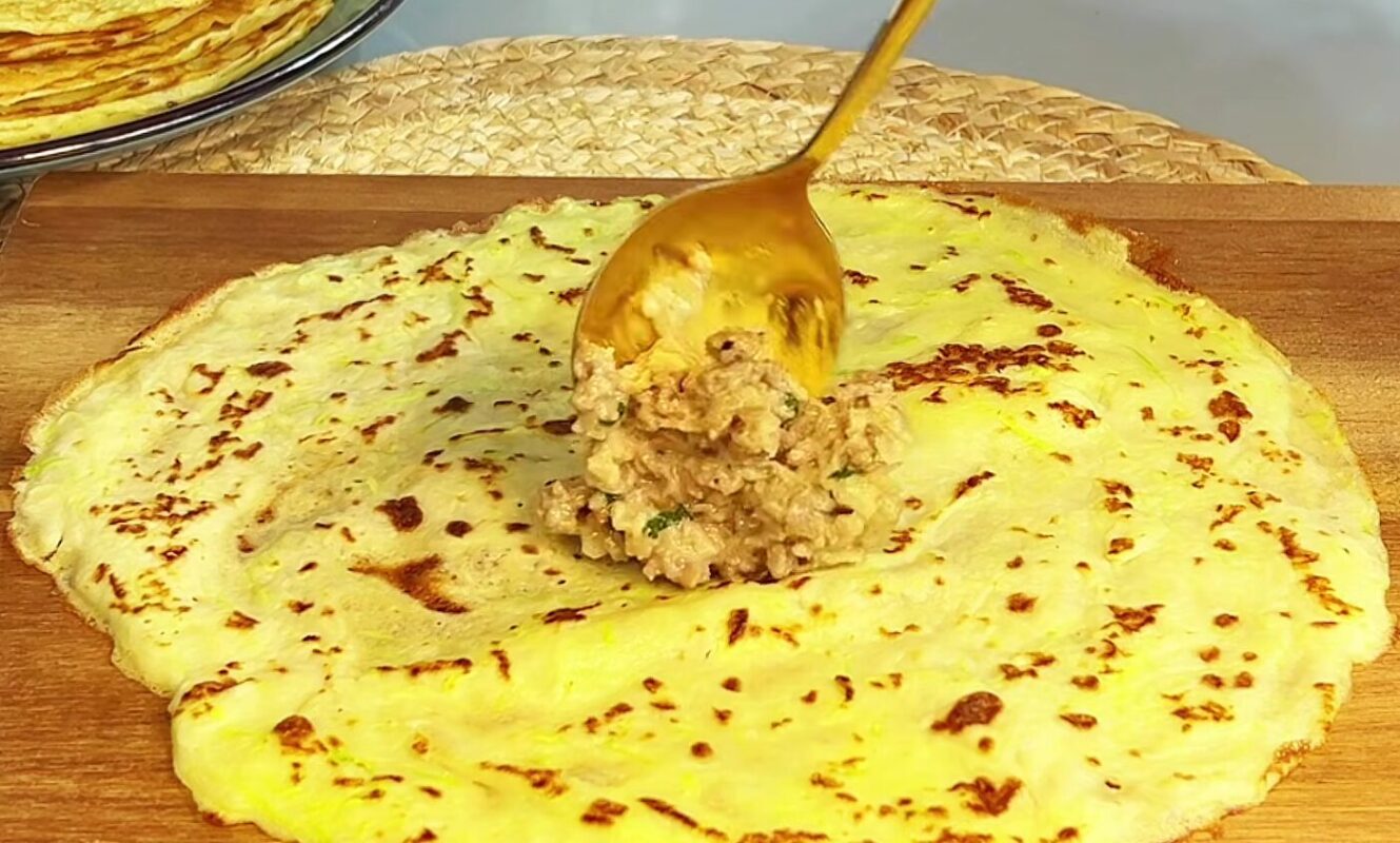 кабачкові млинці з начинкою рецепт